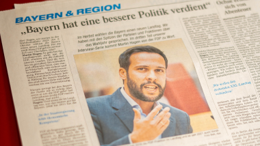 Bayerns FDP-Landes- und Fraktionschef Martin Hagen.