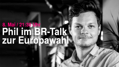 Der Spitzenkandidat der FDP Bayern zu Europawahl Phil Hackemann.